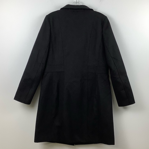 Le Chateau Stand Collar Long Coat in Black - Picture 2 of 5
